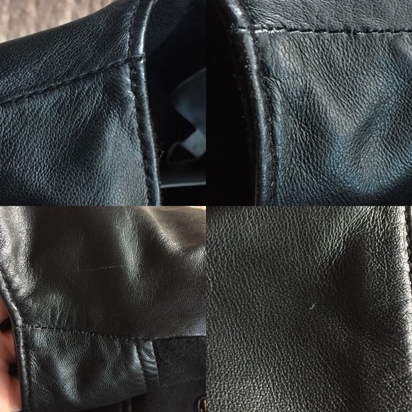 Joie Morina Black Leather and Wool Jacket - Picture 6 of 8